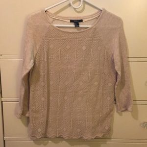Oatmeal soft sweatshirt with lace